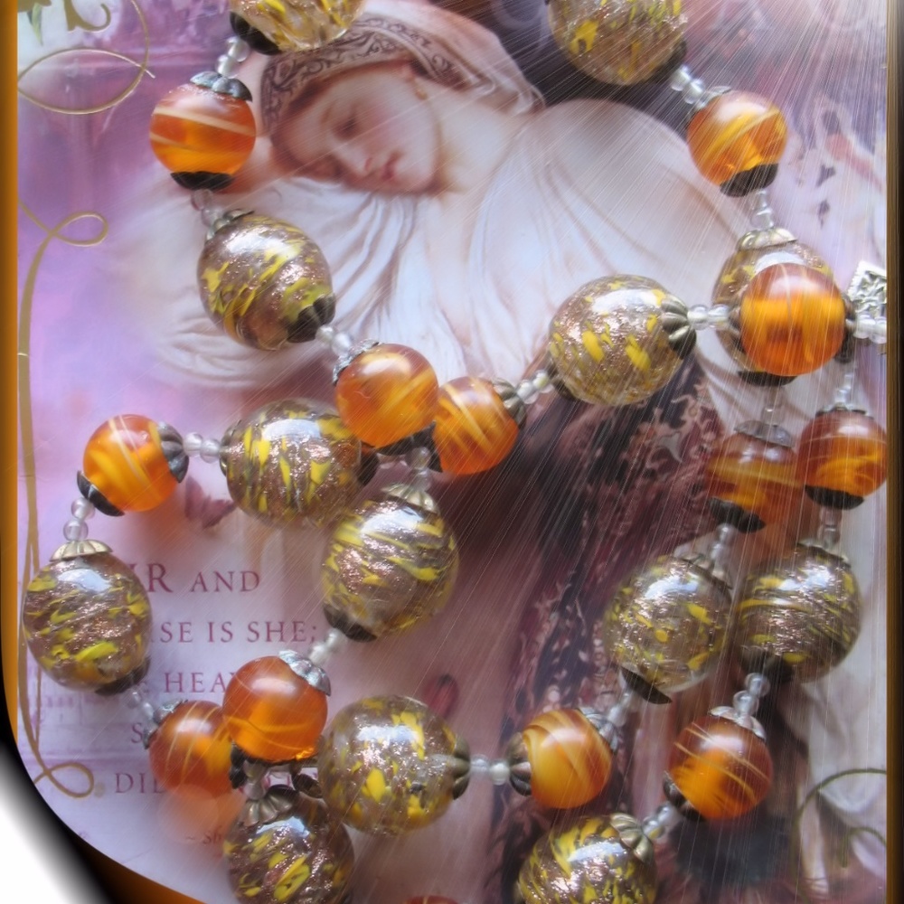 Vintage Italian Murano Necklace 23"